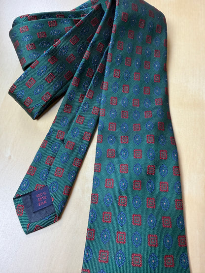 Cravatta Etro verde micro fantasia