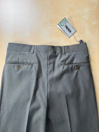 Pantaloni fresco lana verde scuro/cachi anni '80 (NOS) - tg. 46/48