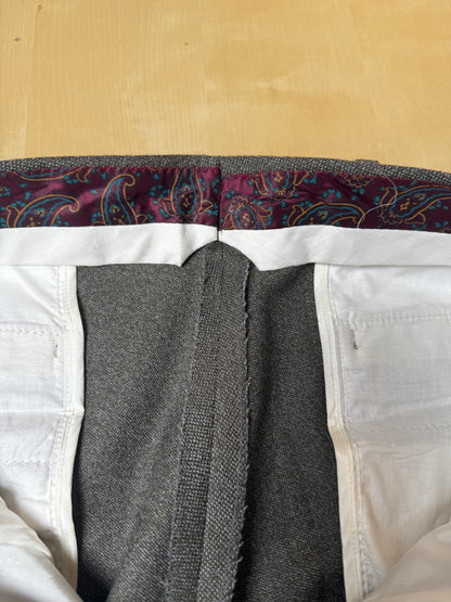 Pantaloni anni ‘80 grigio/cachi sale pepe (NOS) - tg. 46