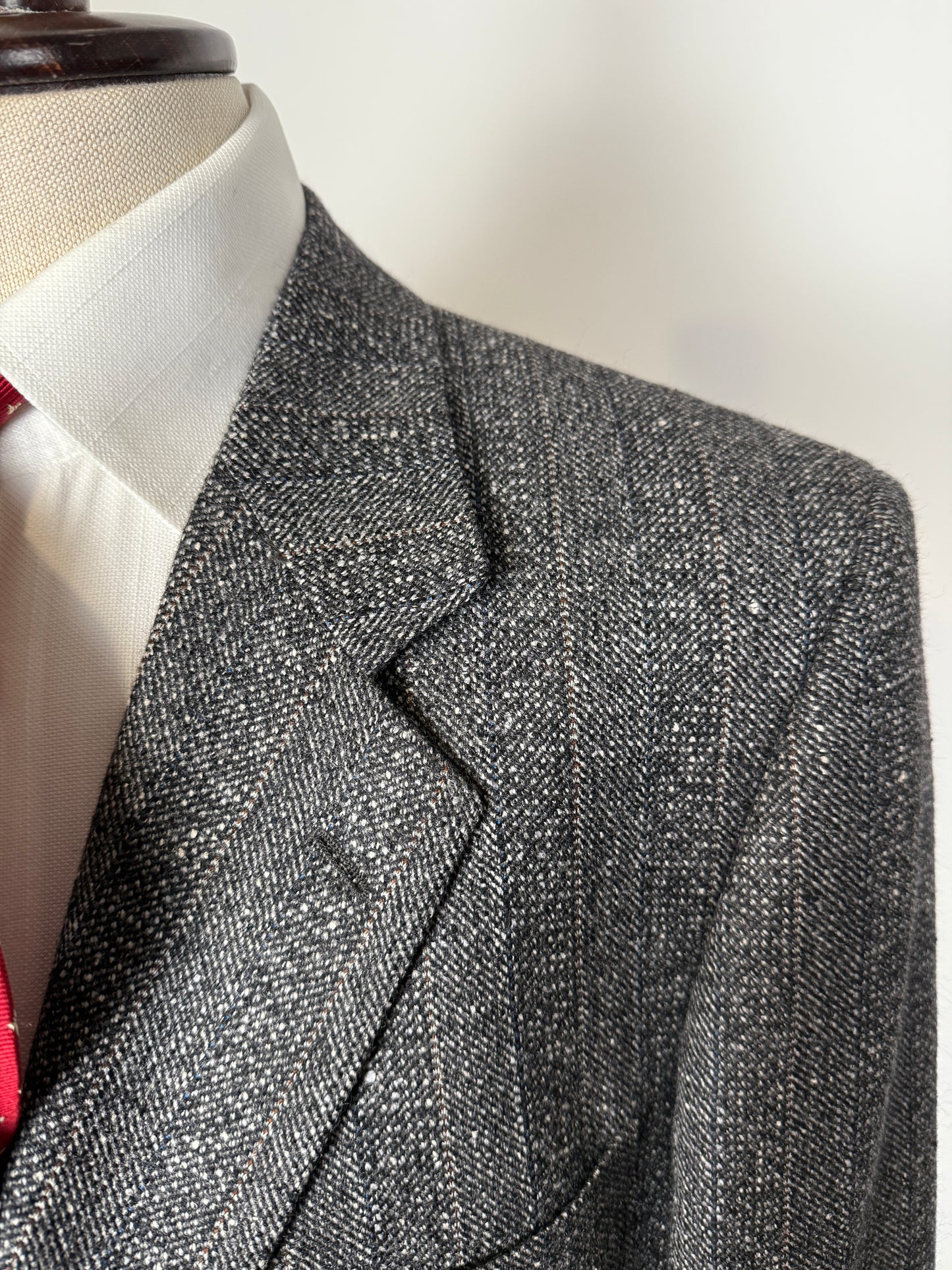 Completo anni ‘70/‘80 tweed lana e seta - tg. 52/54