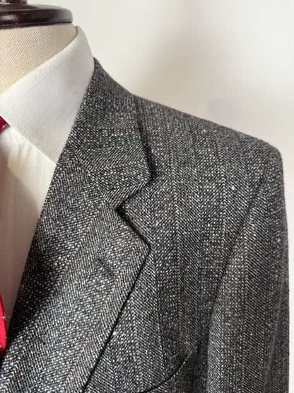 Completo anni ‘70/‘80 tweed lana e seta - tg. 52/54