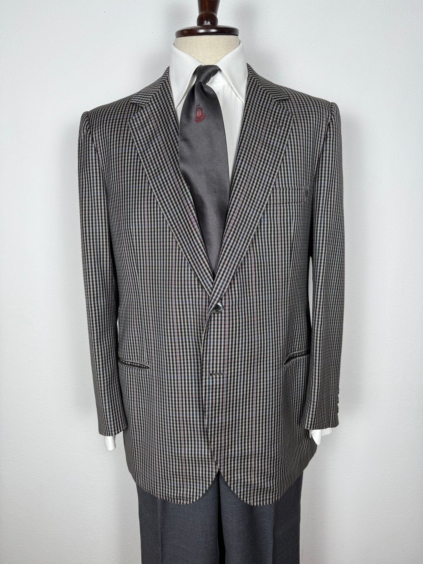 Giacca sartoriale in flanella pettinata check - tg. 50/52