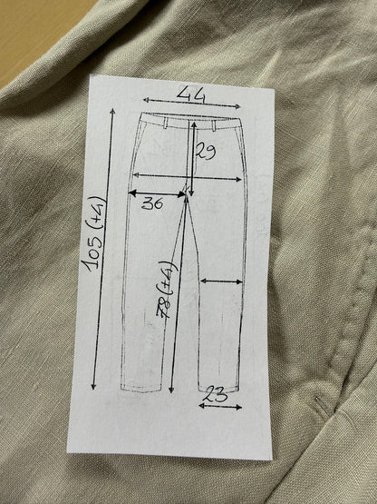 Pantaloni in lino beige sabbia - tg. 50