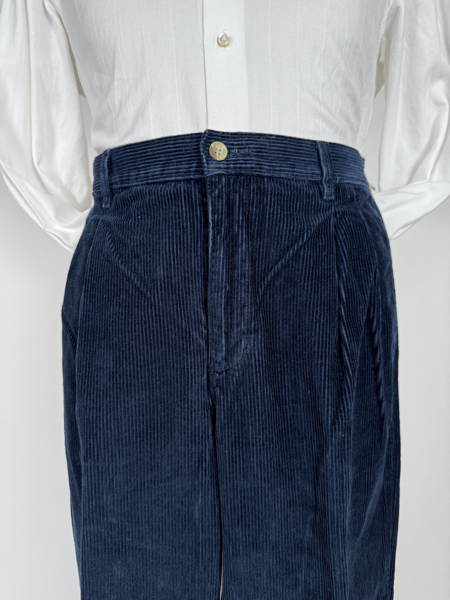 Pantaloni velluto a coste blu anni ‘90 - tg. 48