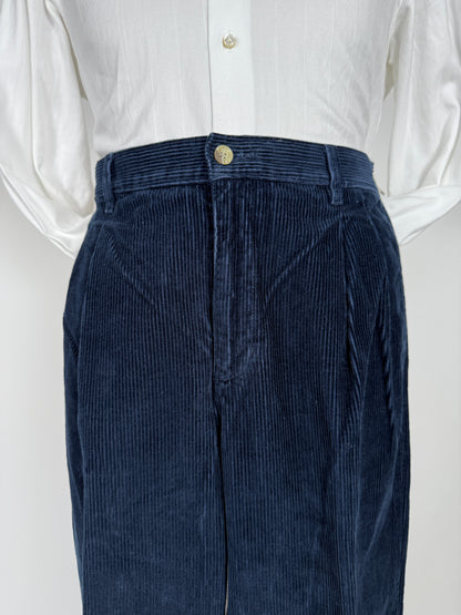 Pantaloni velluto a coste blu anni ‘90 - tg. 48