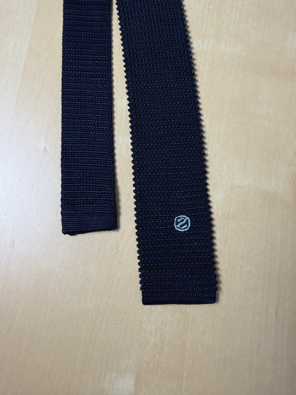 Cravatta tricot Ermenegildo Zegna vintage in seta blu