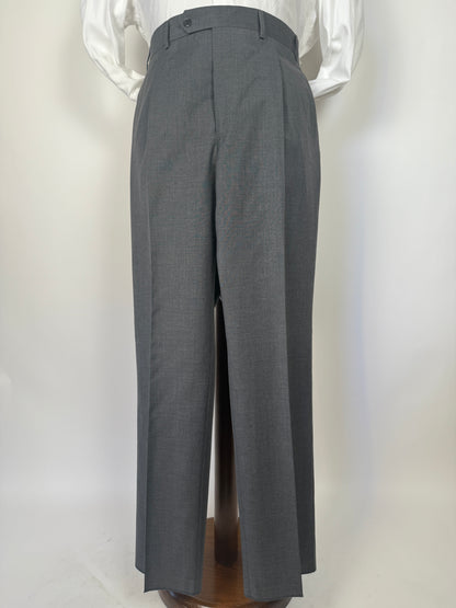 Pantaloni anni ‘90 in fresco lana grigio antracite (NOS) - tg. 52/54