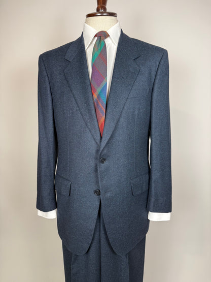 Completo anni ‘80 tessuto Loro Piana flanella lana e cashmere - tg. 50