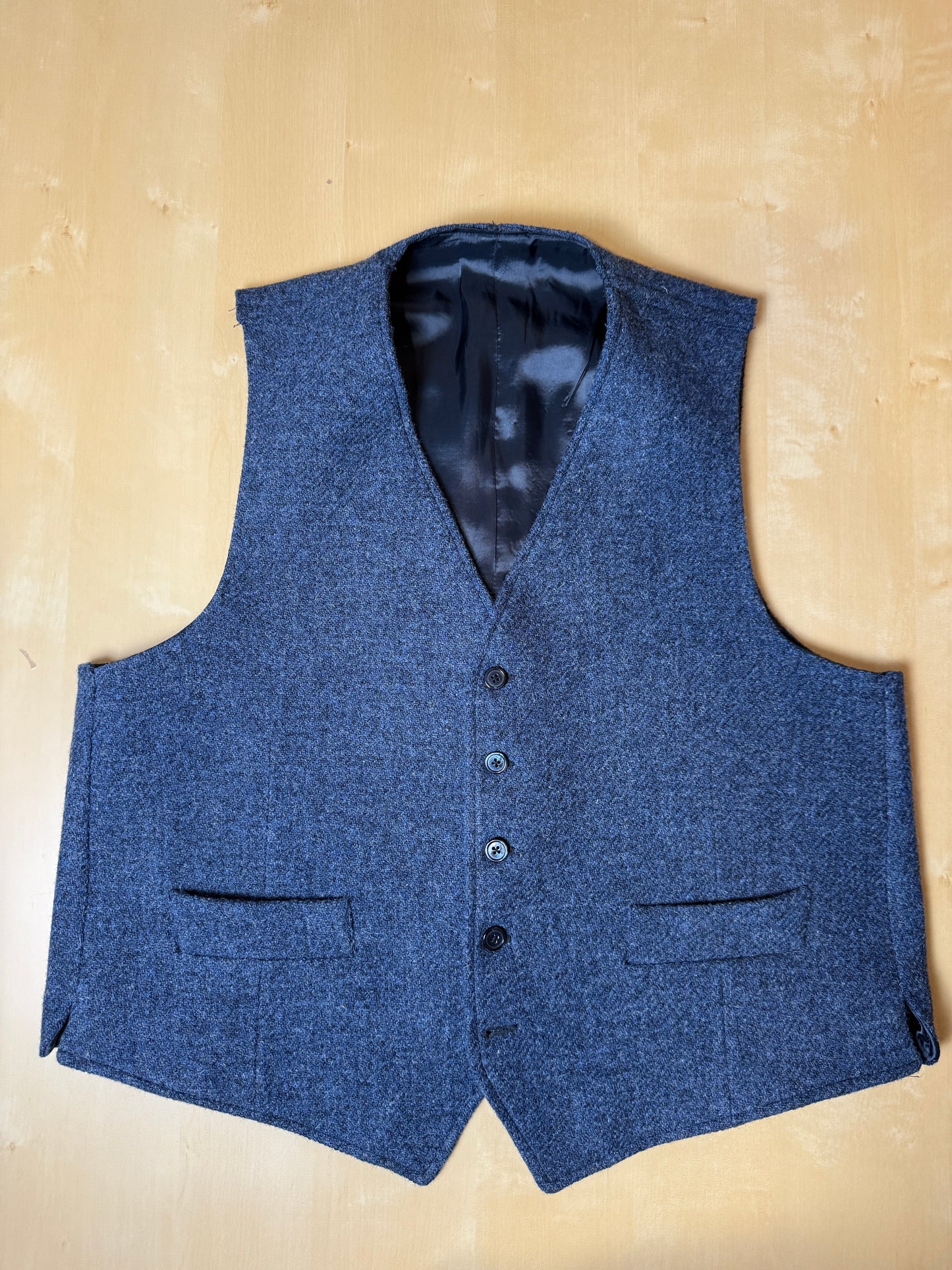 Panciotto in tweed blu - tg. 52/54