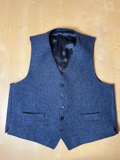 Panciotto in tweed blu - tg. 52/54