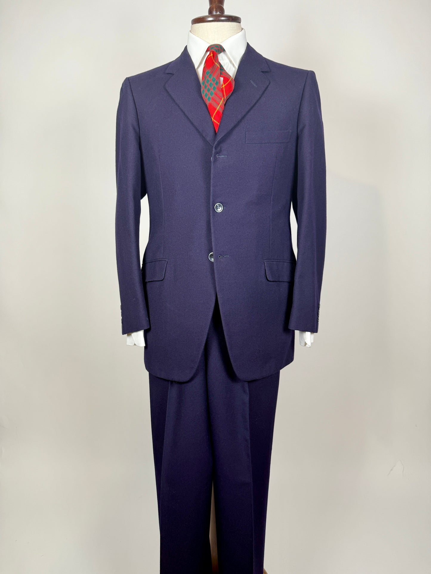 Completo anni ‘60 flanella blu - tg. 46