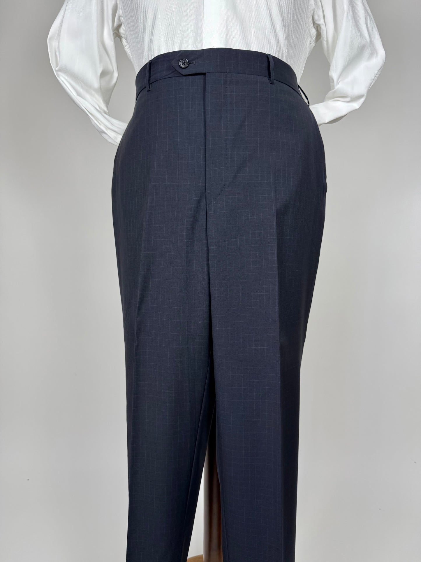 Completo Corneliani fresco lana blu a quadri - tg. 52/54
