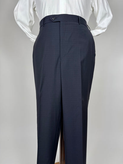 Completo Corneliani fresco lana blu a quadri - tg. 52/54
