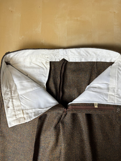 Pantaloni anni ‘70/‘80 in tweed cachi - tg. 46