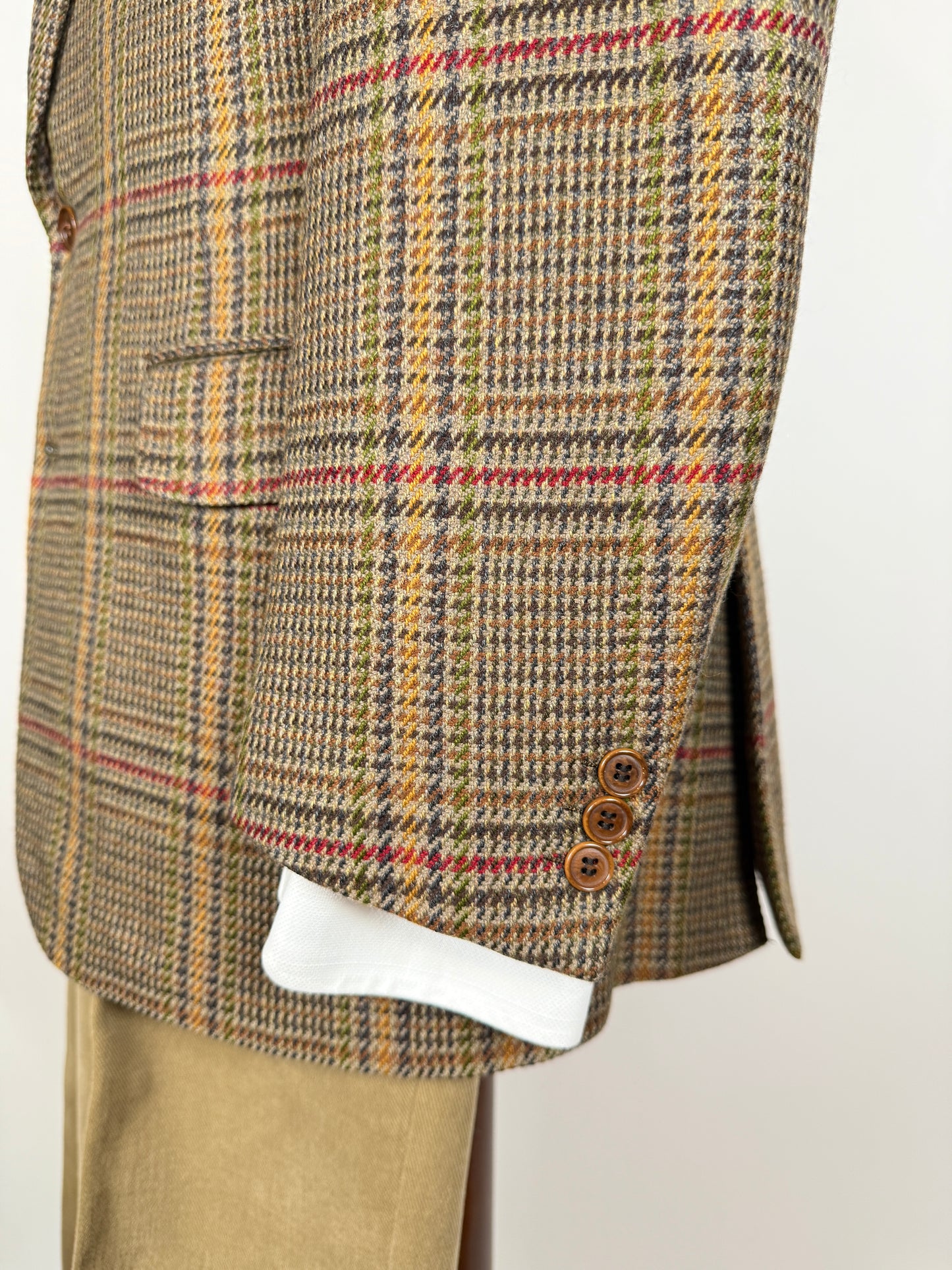 Giacca principe di Galles in puro cashmere tessuto Loro Piana - tg. 48