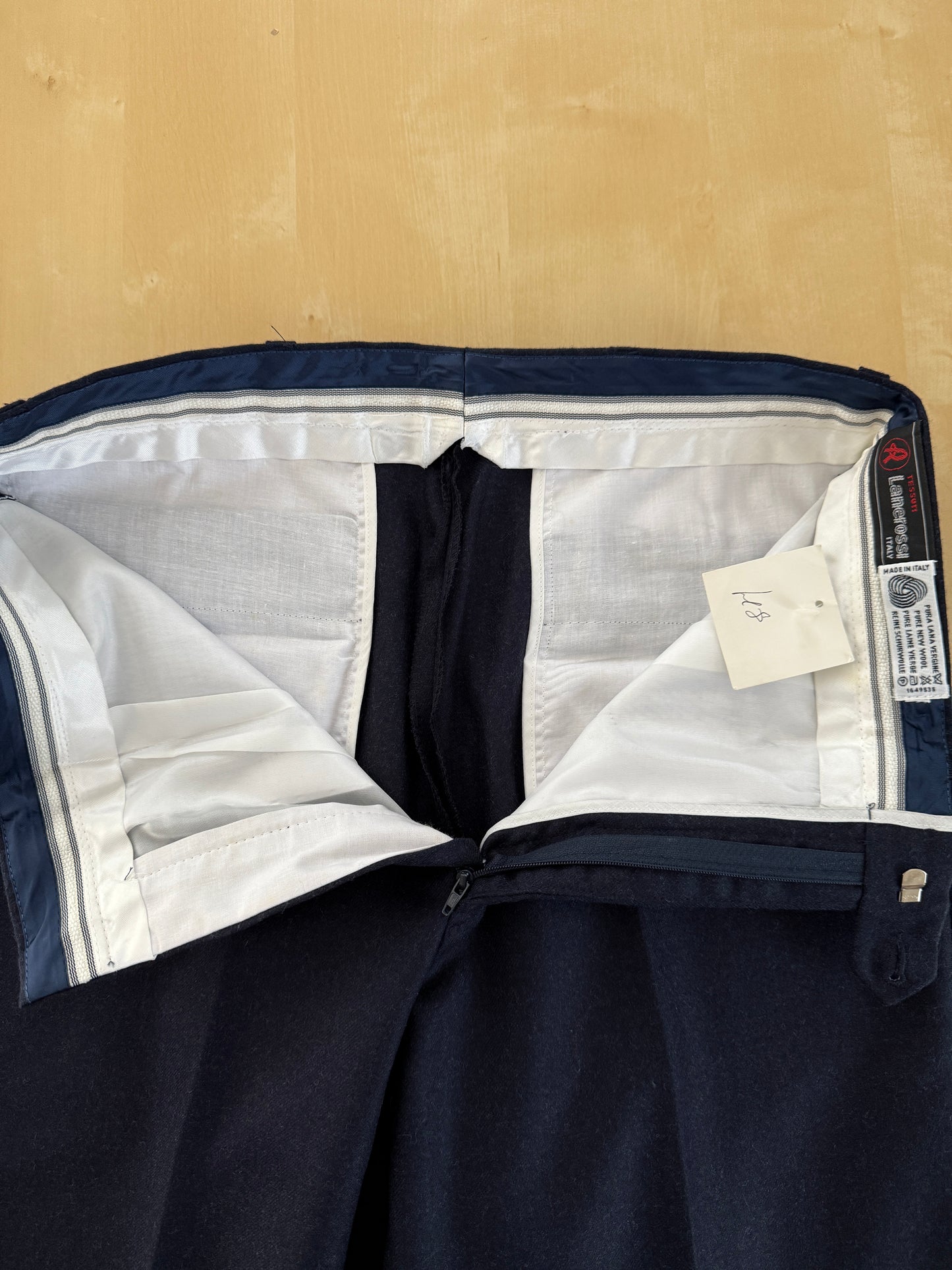 Pantaloni flanella blu tasche western (NOS) - tg. 48