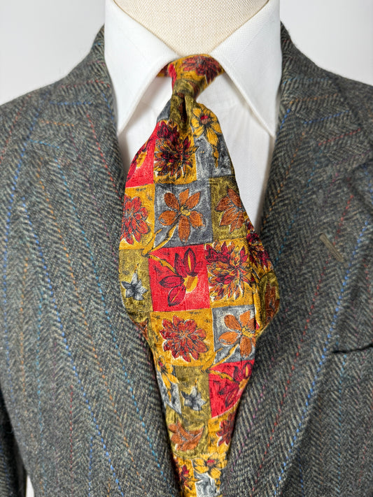 Cravatta Ermenegildo Zegna floreale jacquard