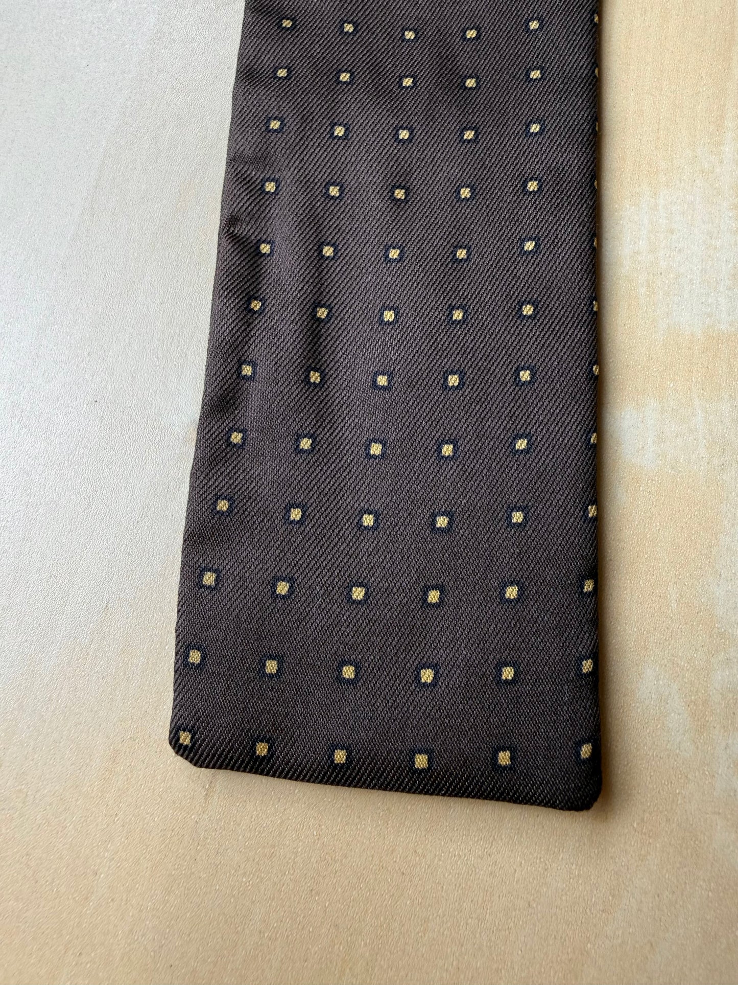 Papillon vintage marrone micro fantasia