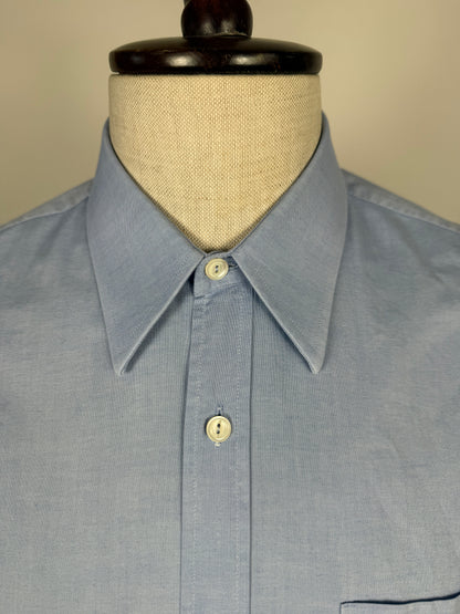Camicia sartoriale anni ‘70/‘80 Oxford azzurro - M/L collo 42
