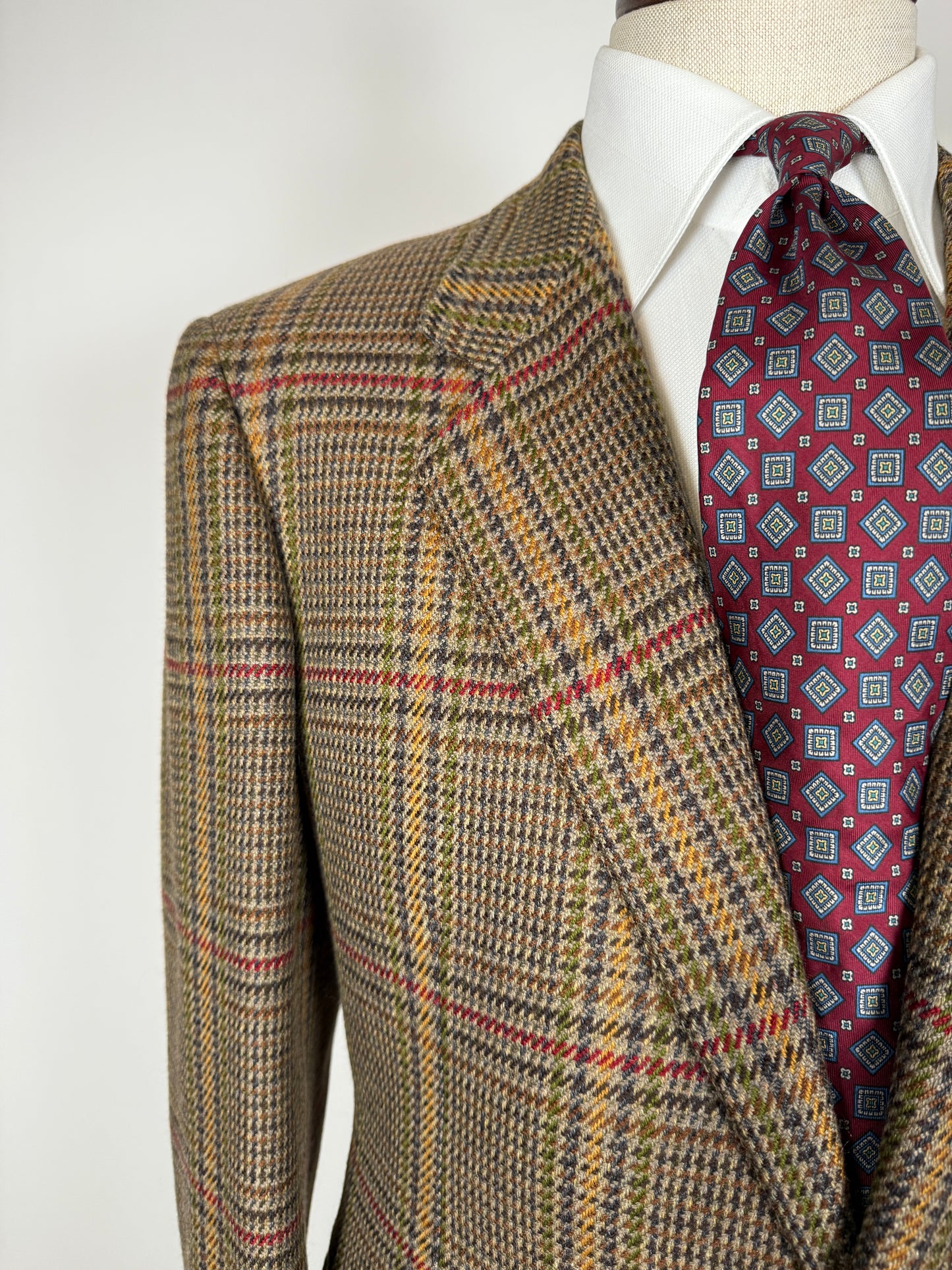 Giacca principe di Galles in puro cashmere tessuto Loro Piana - tg. 48