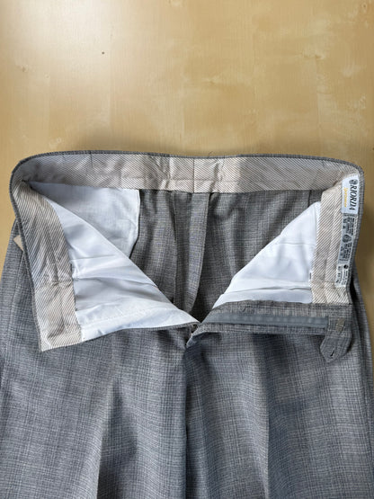 Pantaloni fresco lana grigio Glen check anni '80 (NOS) - tg. 48/50