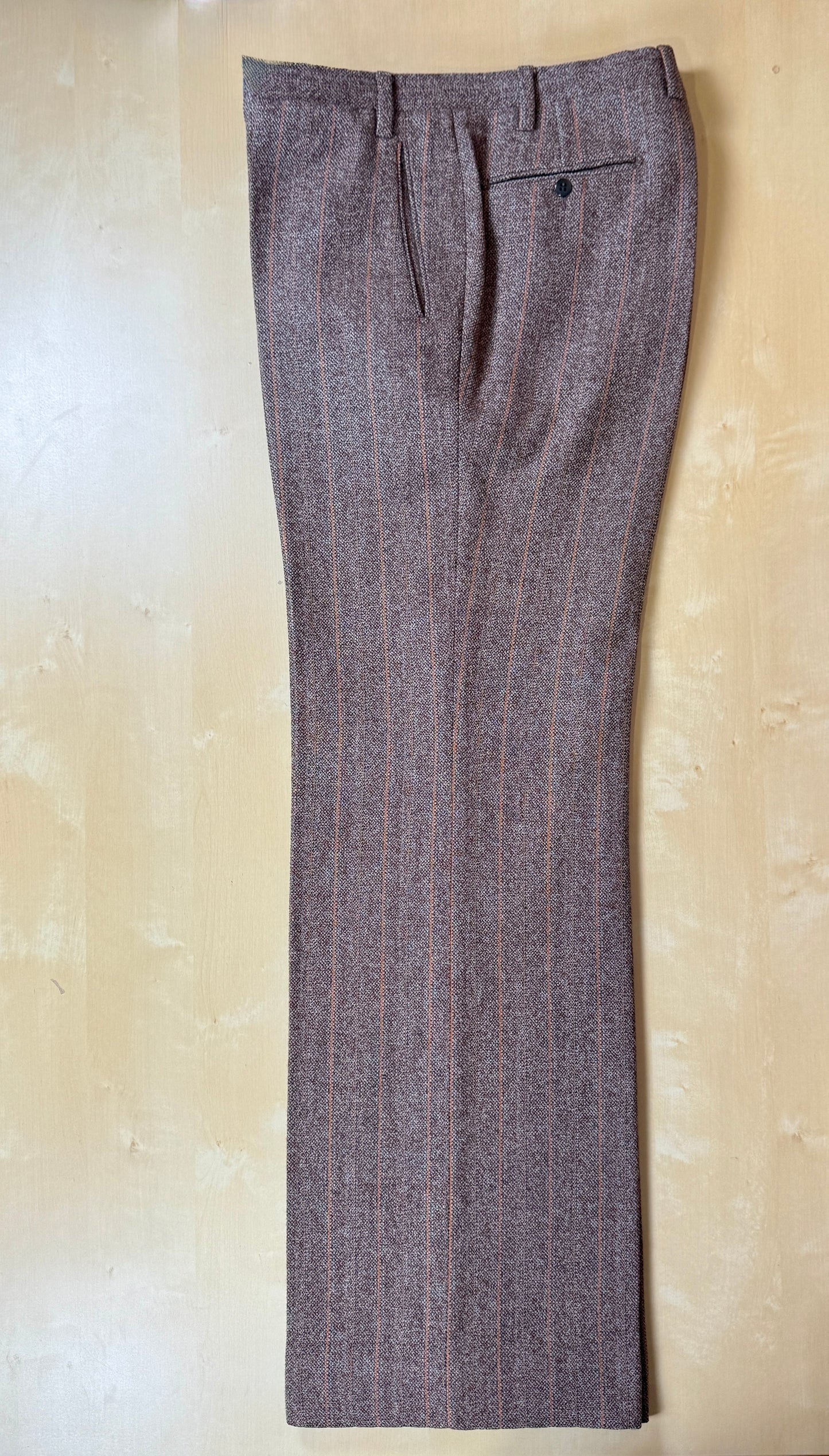 Completo anni ‘70 tweed marrone - tg. 50