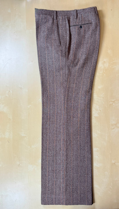 Completo anni ‘70 tweed marrone - tg. 50