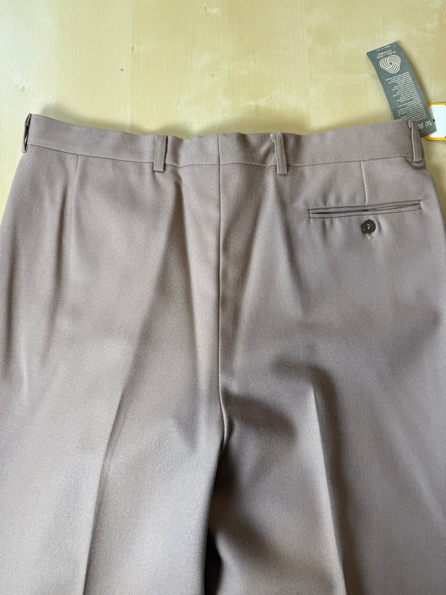 Pantaloni anni ‘70/‘80 in flanella beige (NOS) - tg. 50
