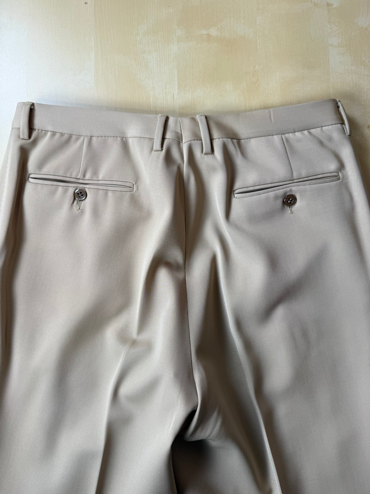 Completo anni ‘70 twill pettinato beige - tg. 46/48