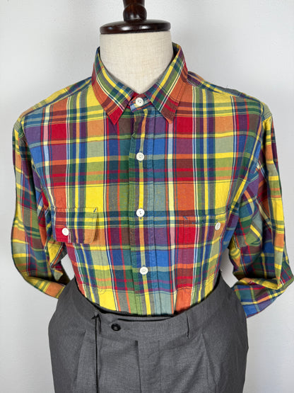 Camicia Ralph Lauren in seta e lino a quadri - XXL