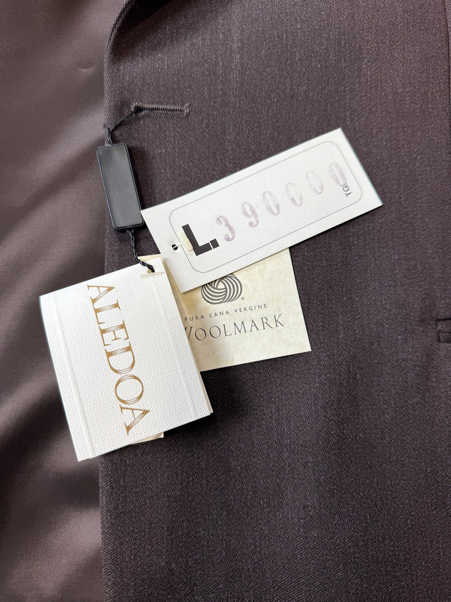 Completo anni ‘90 in flanella marrone (NOS) - tg. 58/60 drop basso