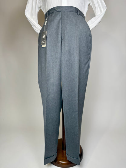 Pantaloni anni ‘90 flanella pettinata grigio chiaro (NOS) - tg. 52/54