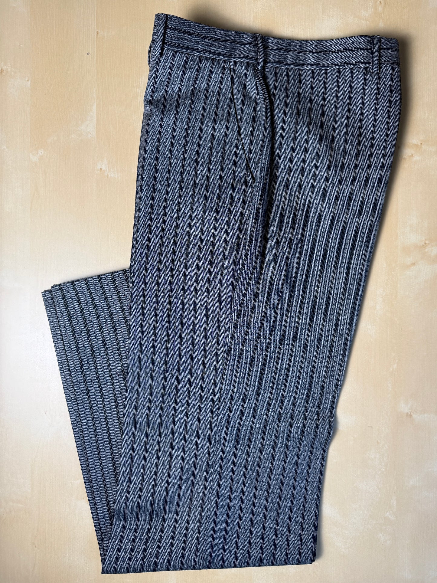Pantalone anni ‘70 grigio a righe (morning dress) - tg. 44/46