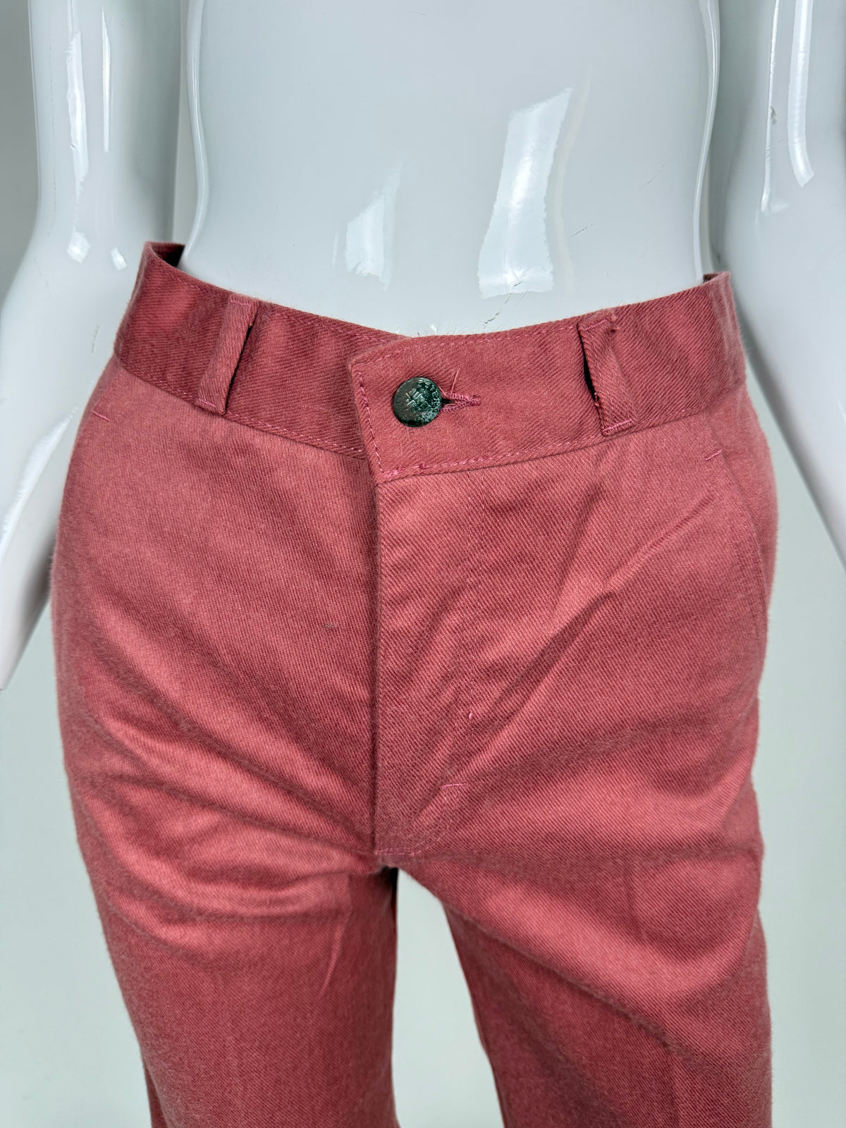 Jeans Rifle anni '70 rosa corallo a zampa (NOS) - tg. 36/38 (XXS)