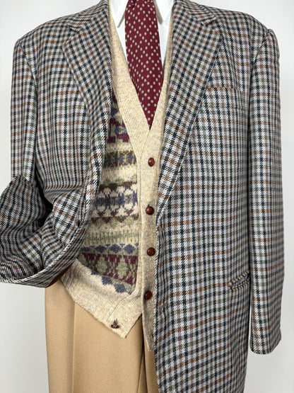 Giacca anni ‘70/‘80 quadri check - tg. 58