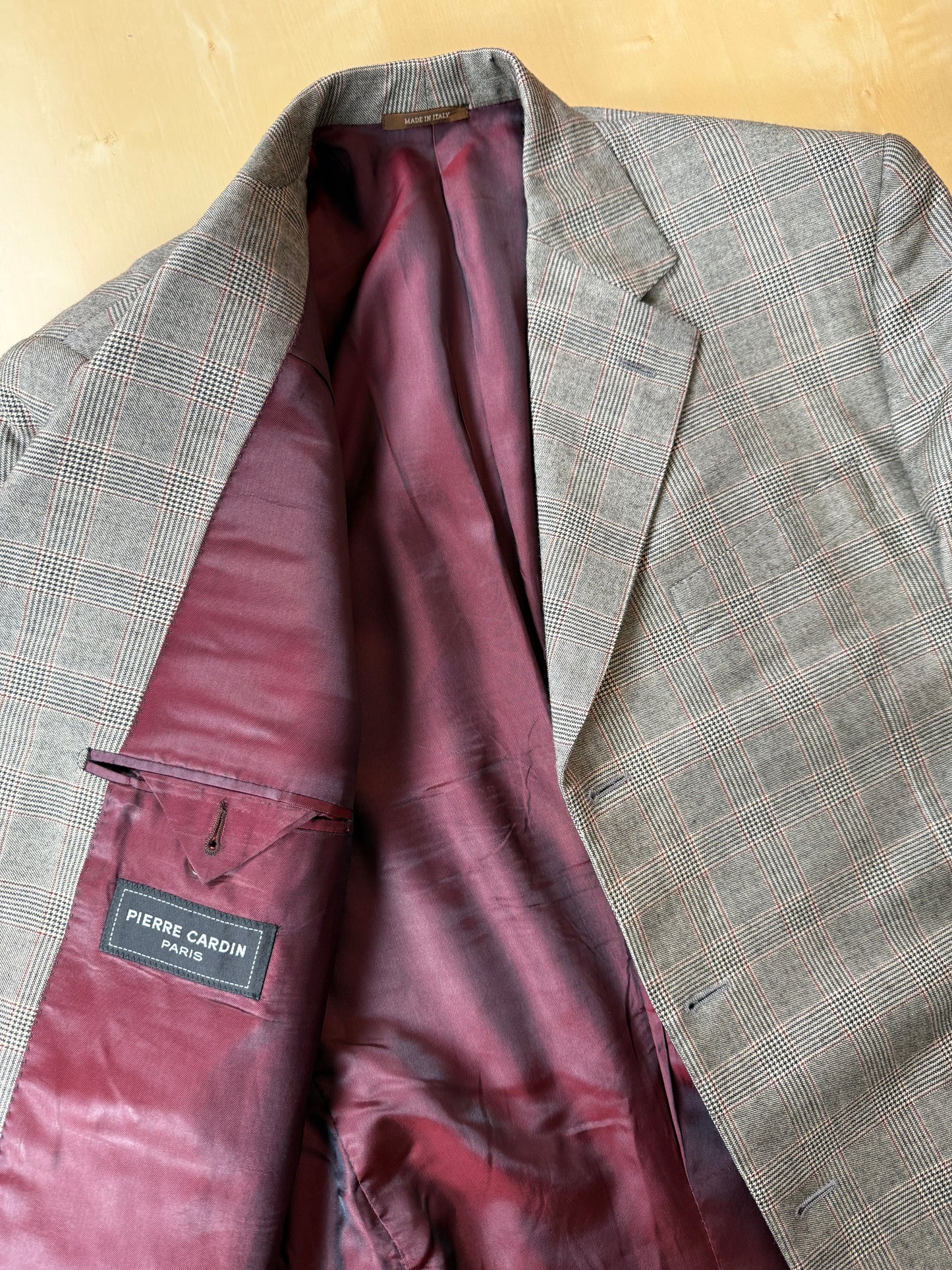 Completo Pierre Cardin principe di Galles flanella leggera - tg. 54