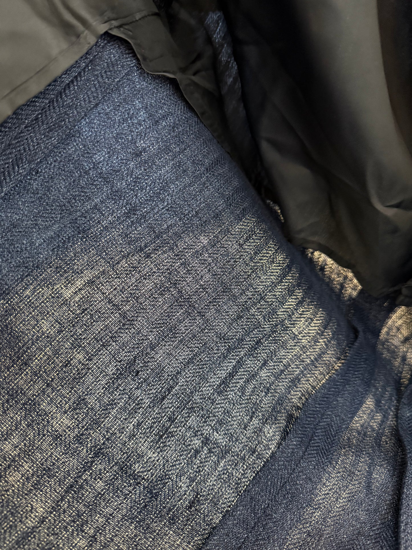 Giacca Isaia in puro lino spigato blu china - tg. 56