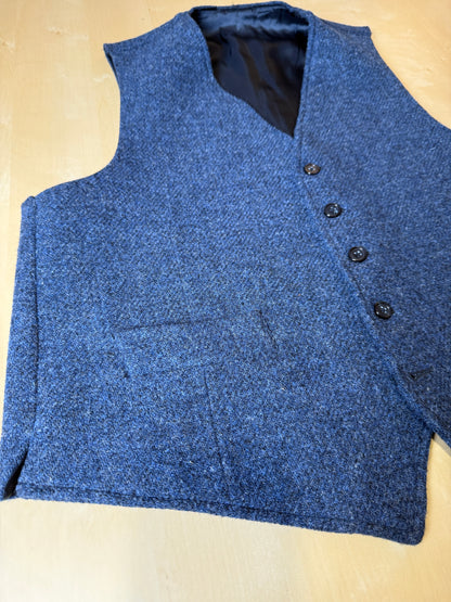 Panciotto in tweed blu - tg. 52/54