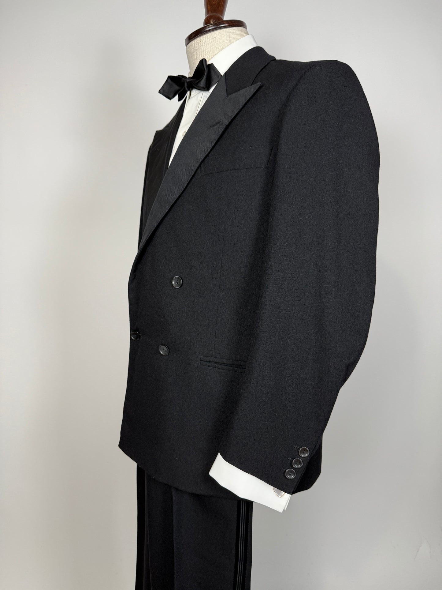 Smoking doppiopetto sartoriale anni ‘50 - tg. 46/48 (pantaloni 44)