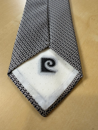 Cravatta Pierre Cardin optical grigio e nero