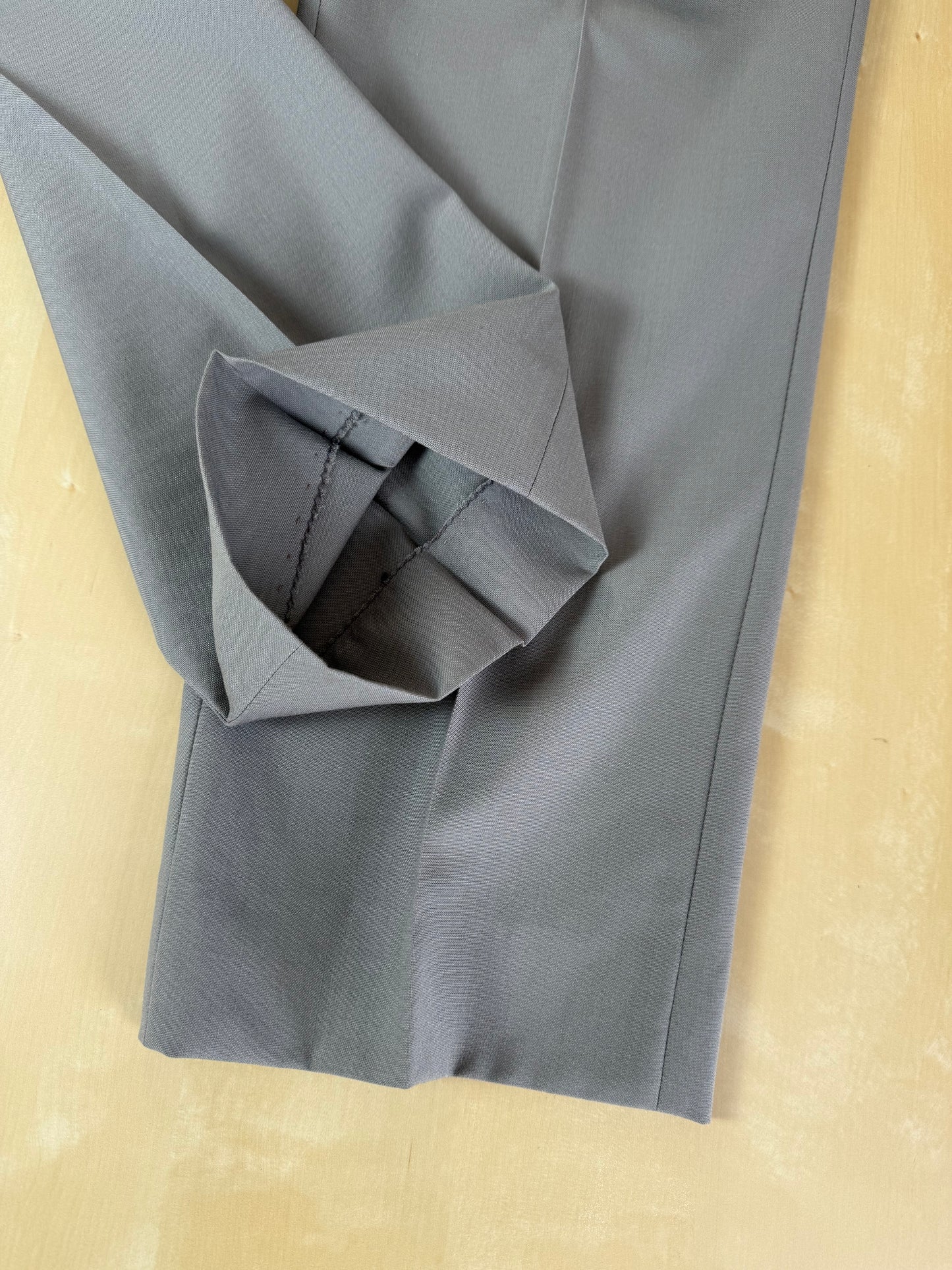 Pantaloni anni '80 fresco lana verde salvia 3 pinces - tg. 46