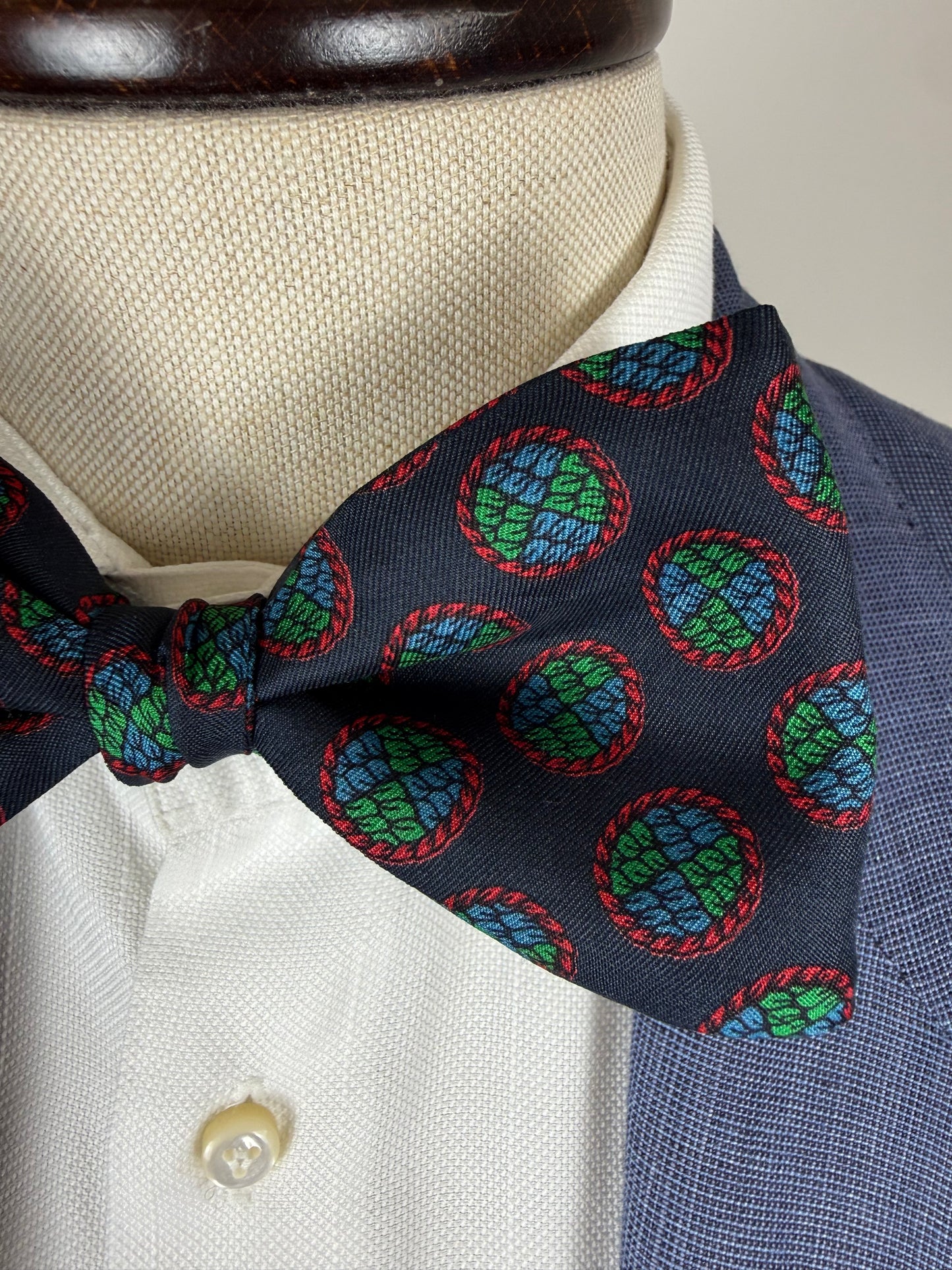 Papillon vintage navy medaglioni