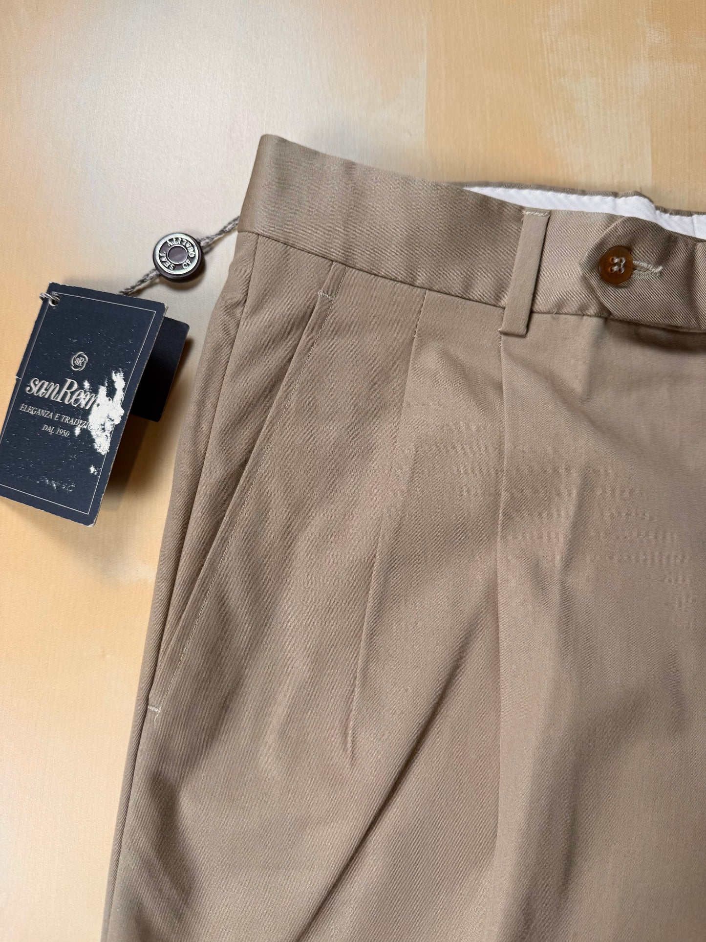 Pantaloni in cotone beige (NOS) - tg. 46