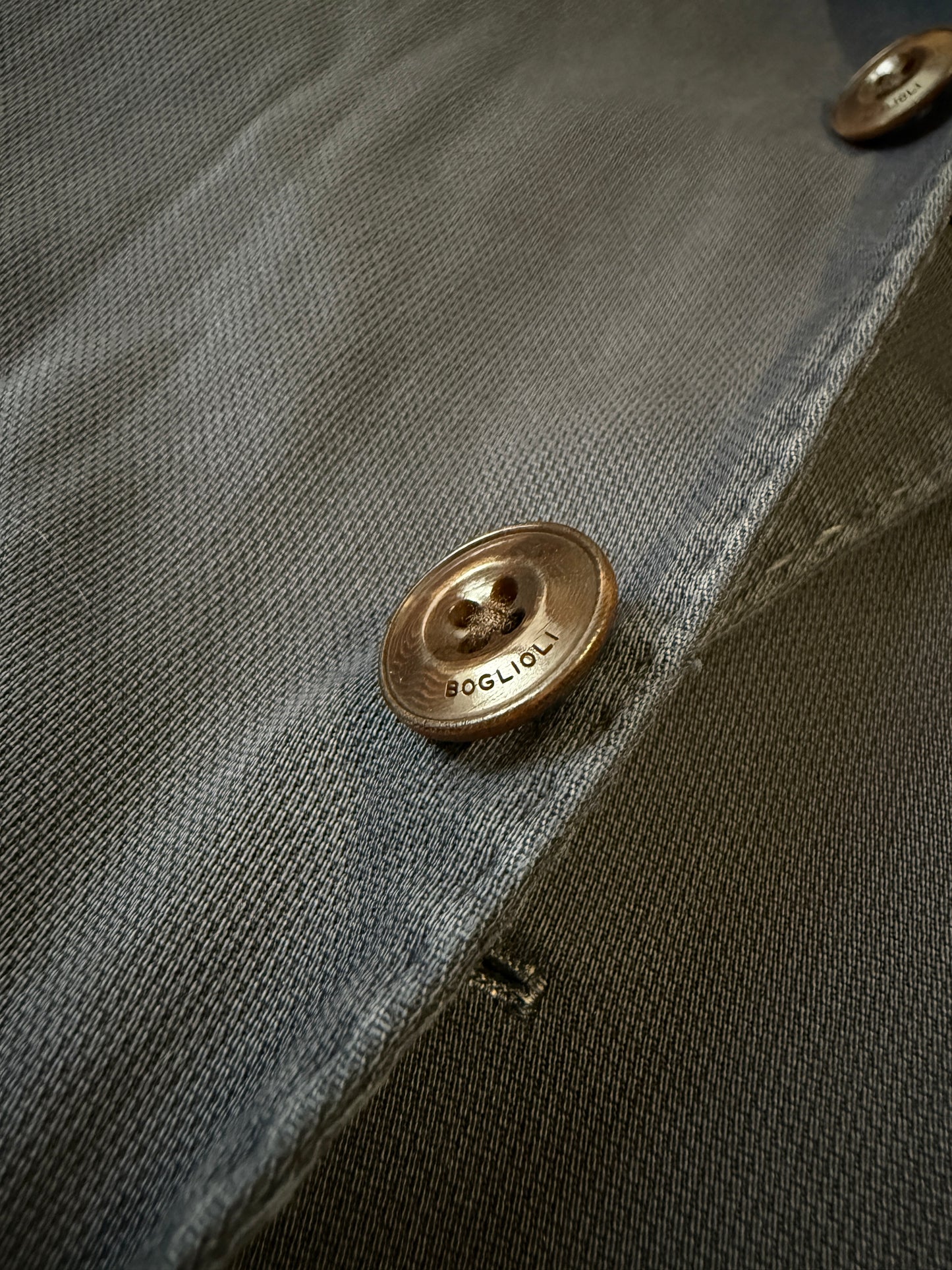 Giacca Boglioli destrutturata in piquet di cotone blu - tg. 54/56