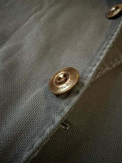 Giacca Boglioli destrutturata in piquet di cotone blu - tg. 54/56