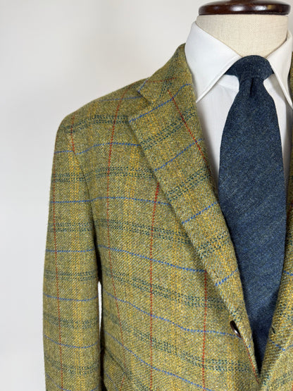 Giacca De Paz tweed verde finestrato - tg. 58