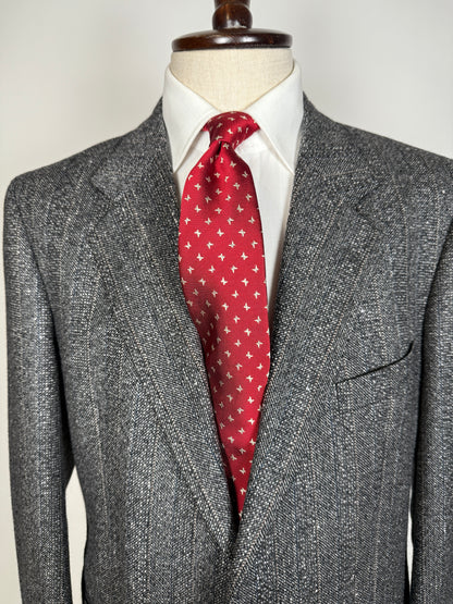 Completo anni ‘70/‘80 tweed lana e seta - tg. 52/54