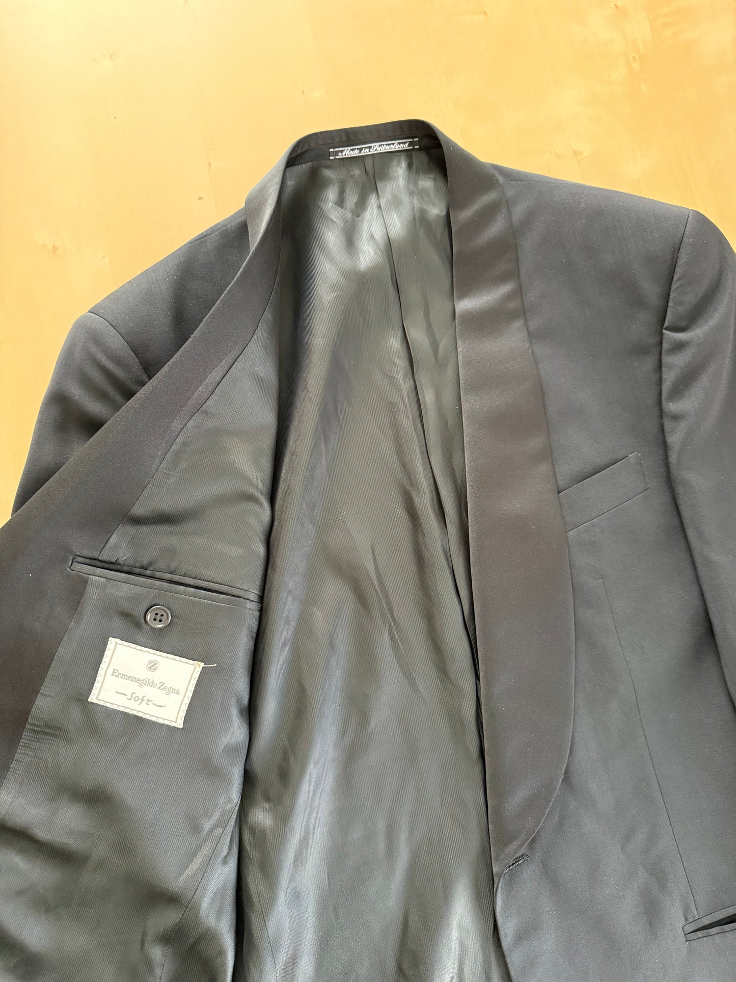 Smoking Ermenegildo Zegna in fresco lana anni ‘80/‘90 - tg. 48 drop 7