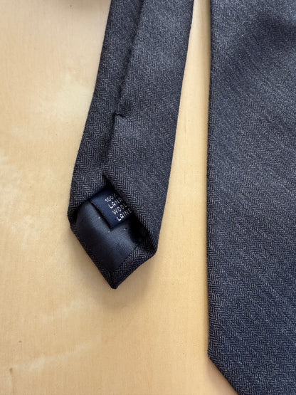 Cravatta napoletana in lana herringbone