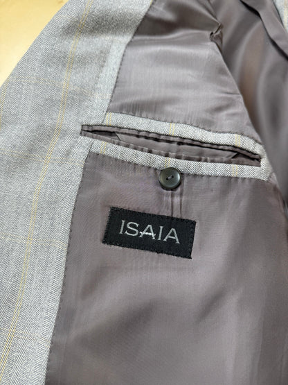 Giacca Isaia seta e lana herringbone - tg. 52